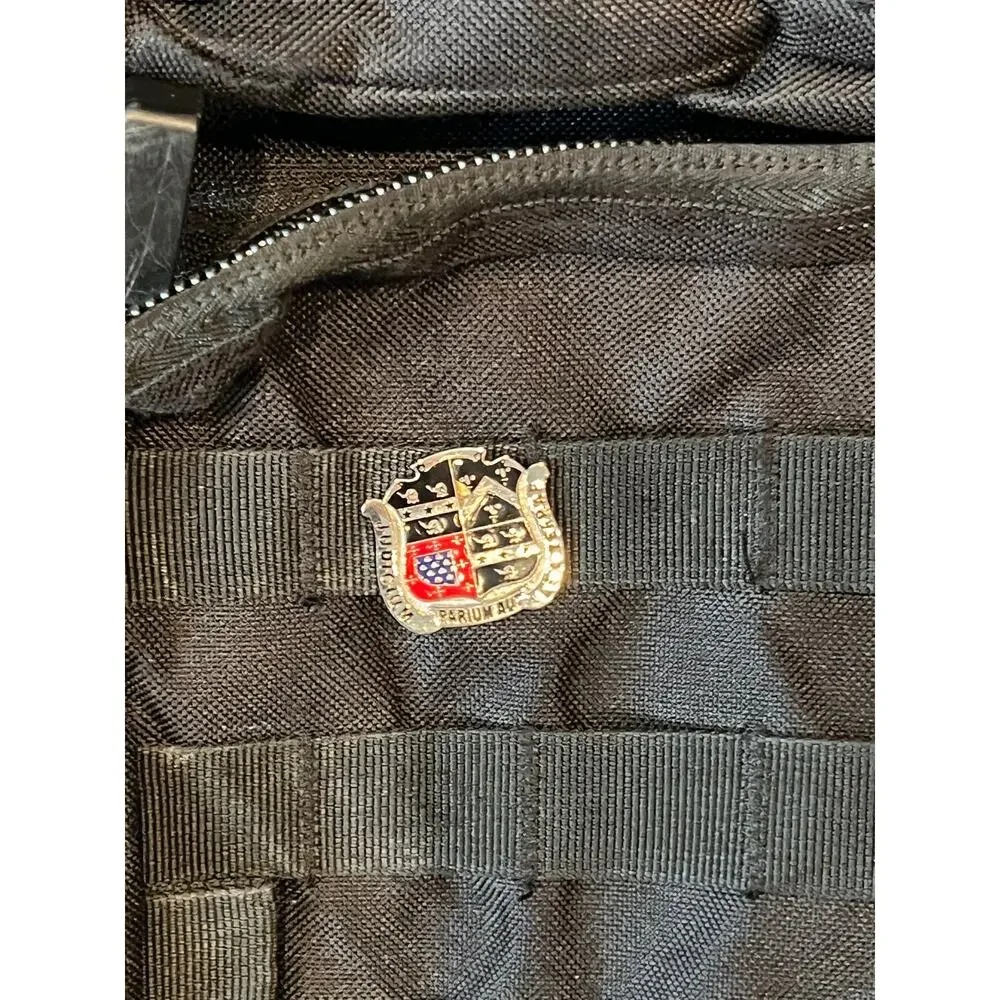 Generic Black Tactical Backpack w Pin